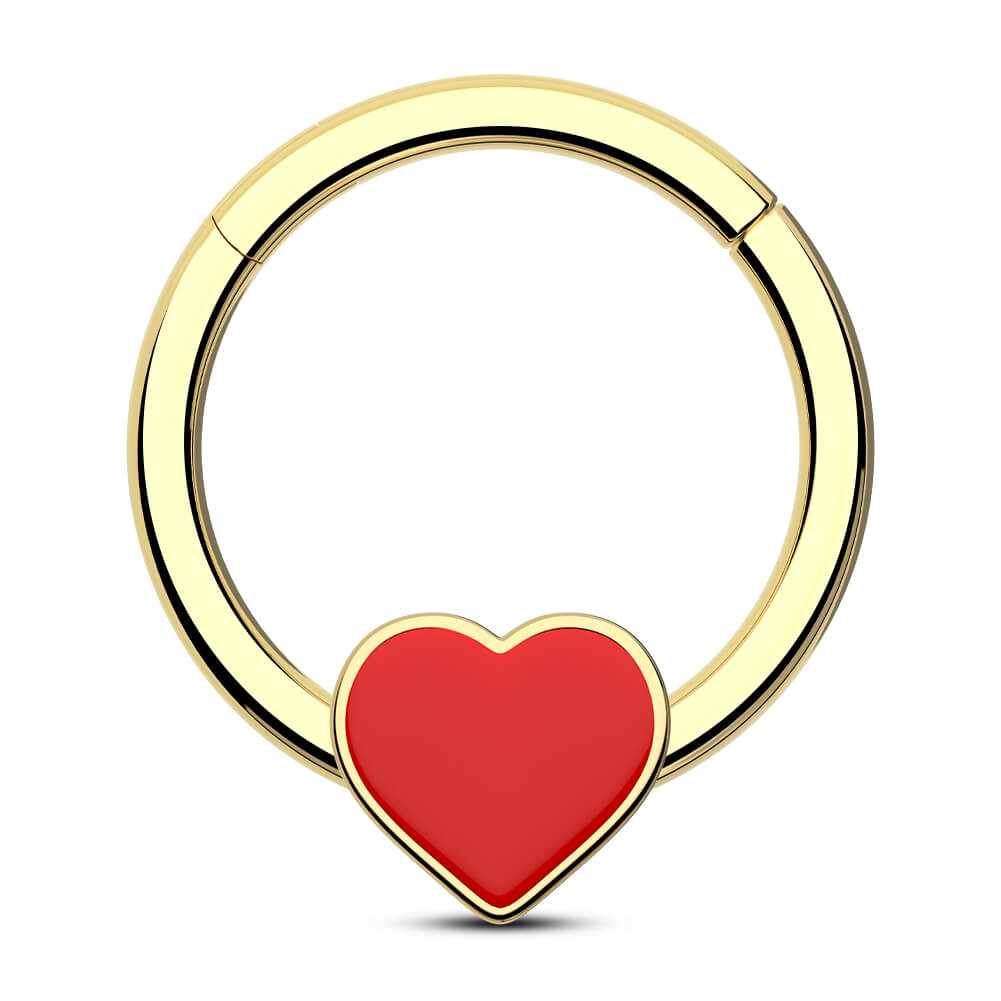 heart poker card septum ring