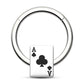 club poker card septum ring