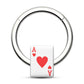 heart poker card septum ring