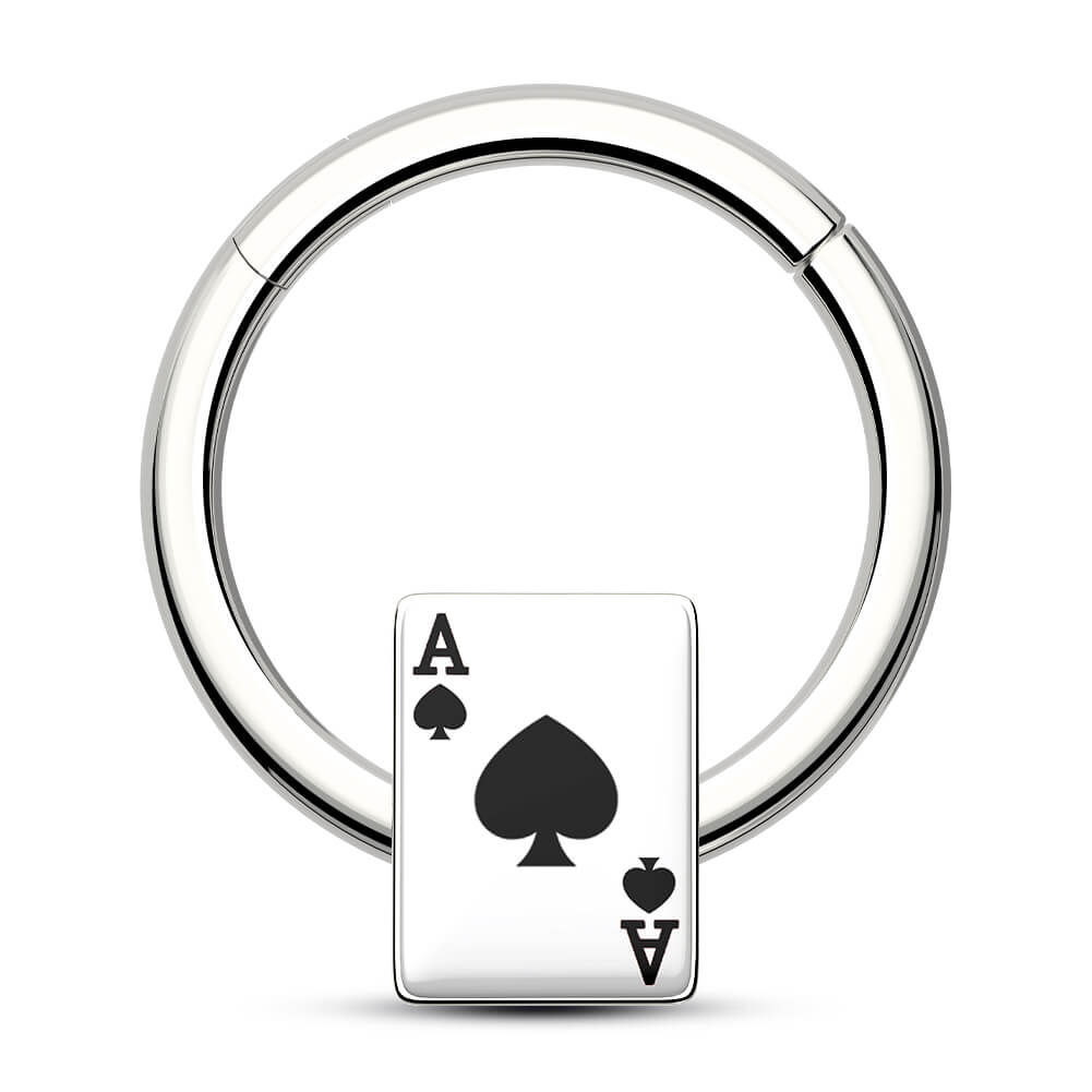 spade poker card septum ring