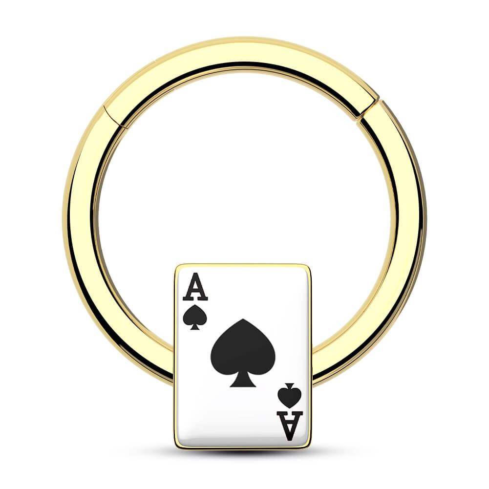 spade poker card septum clicker