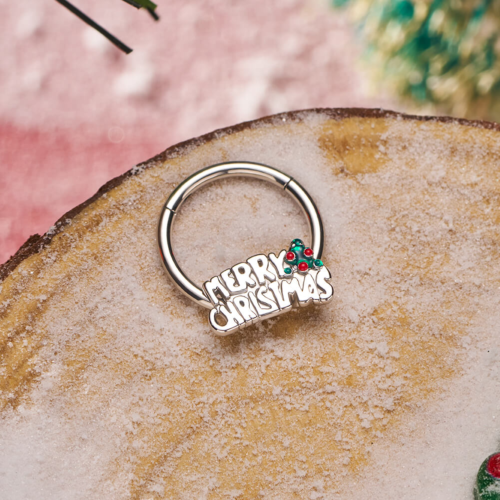 oufer christmas themed septum jewelry