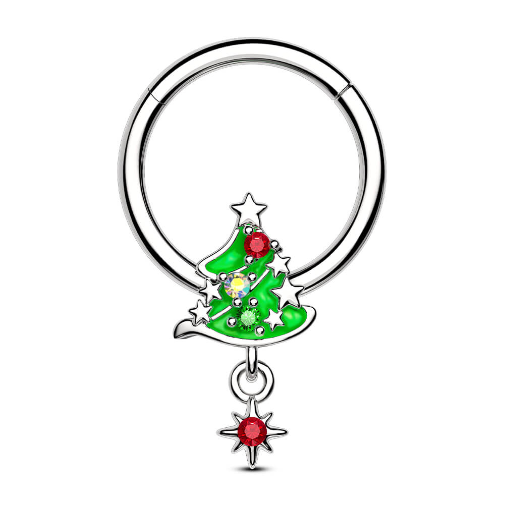christmas themed septum jewelry