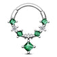 green gemstone septum ring
