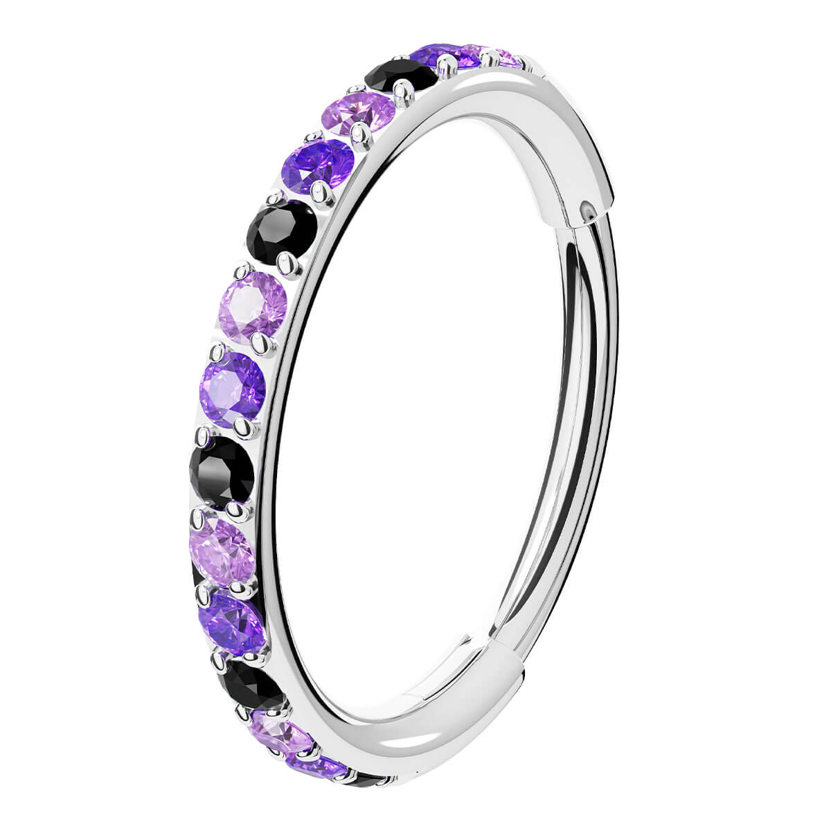 purple small hoop nose ring