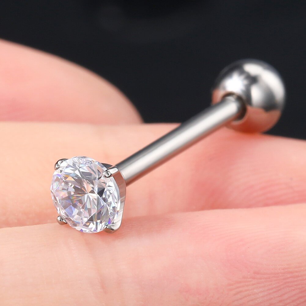 diamond tongue ring