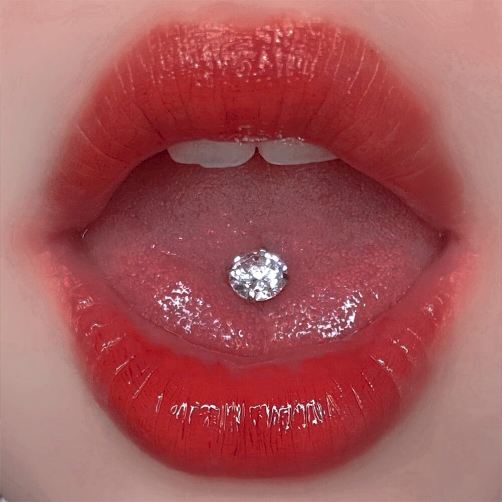 diamond tongue ring