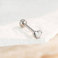 titanium heart tongue piercing barbell