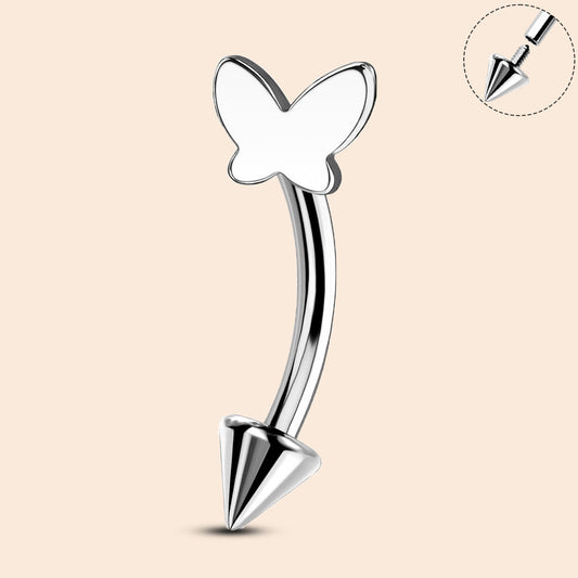 oufer butterfly eyebrow ring 