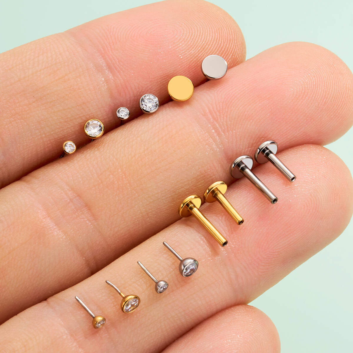 flat back labret stud