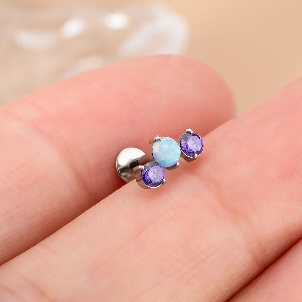 opal helix earring