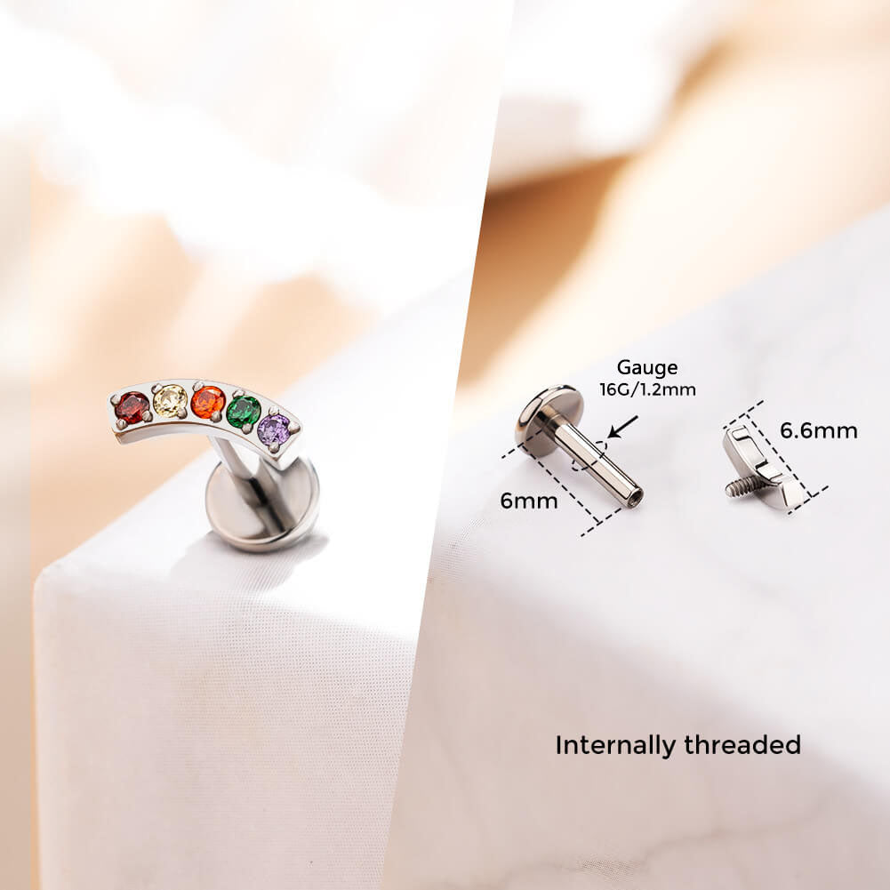 titanium curved cartilage earring
