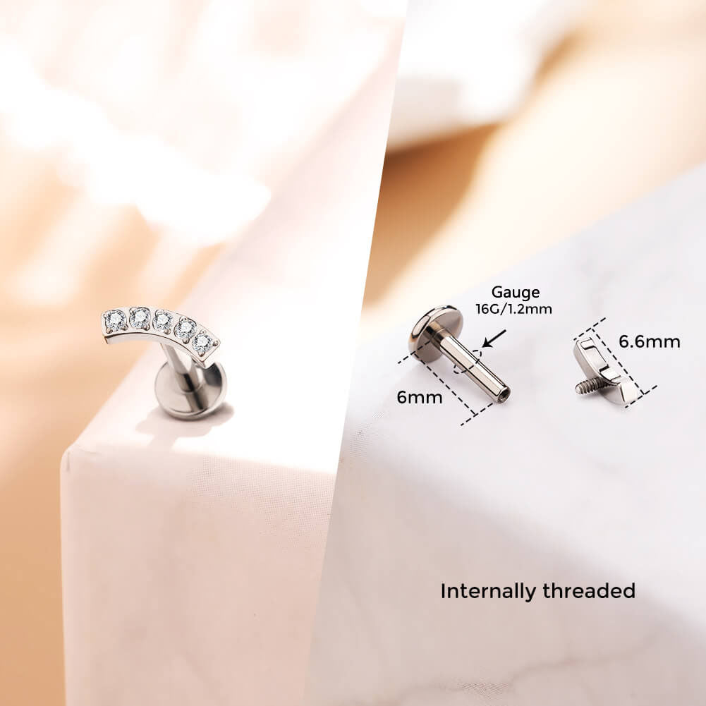 16g curved cartilage earring