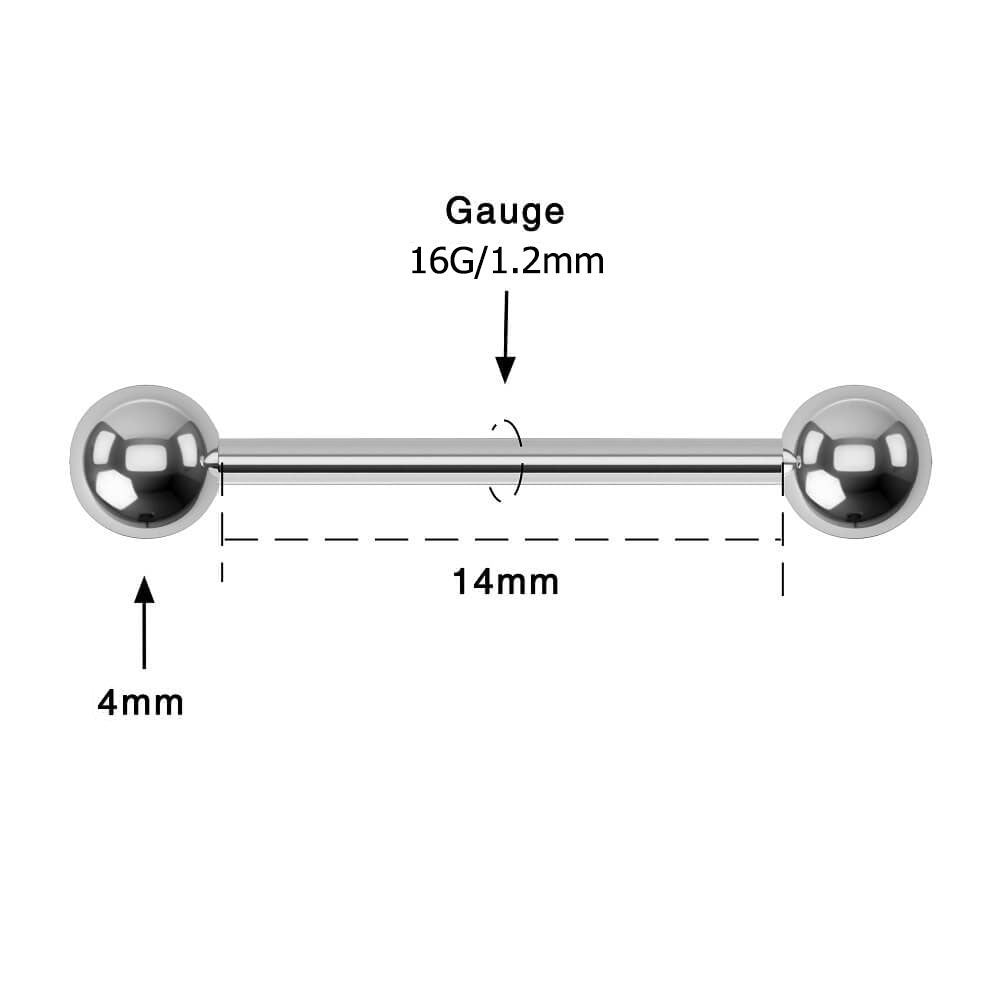 2PCS Titanium Nipple Rings