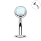 opal floating navel piercing ring