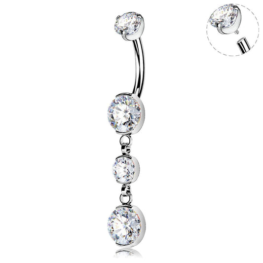 oufer titanium dangle belly button rings