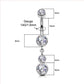 14g titanium dangle belly button rings
