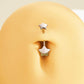 star titanium belly piercing