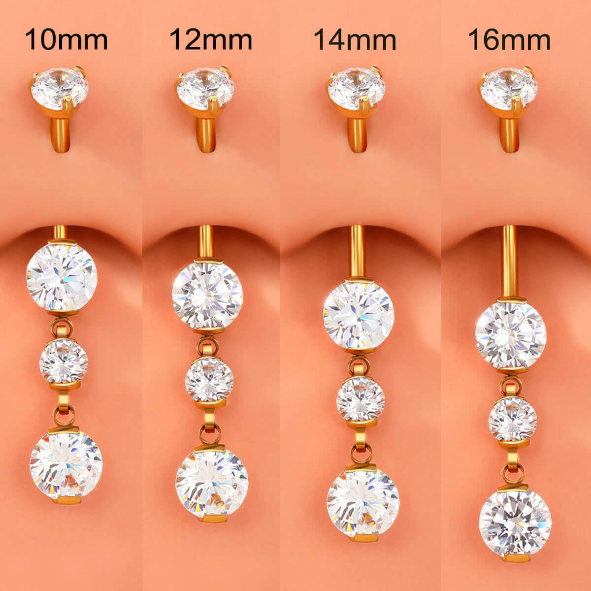 OUFER Body Piercing Navel Barbell de Nombril en Titane Médical 14G (1.6mm 10/12/14/16mm) Filetage Interne & Pendentif Bijoux de Piercing Hypoallergénique pour Femmes Belly Piercings OUFER Body Piercing Navel Barbell de Nombril en Titane Médical 14G (1.6mm 10/12/14/16mm) Filetage Interne & Pendentif Bijoux de Piercing Hypoallergénique pour Femmes Belly Piercings