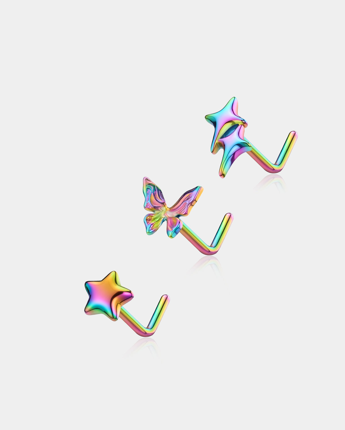 oufer titanium butterfly nose stud