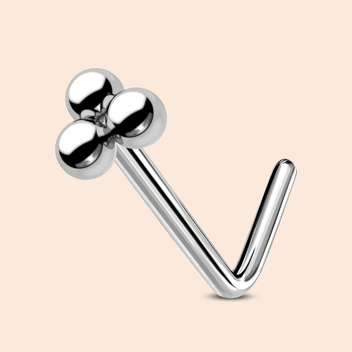 beaded nose ring stud