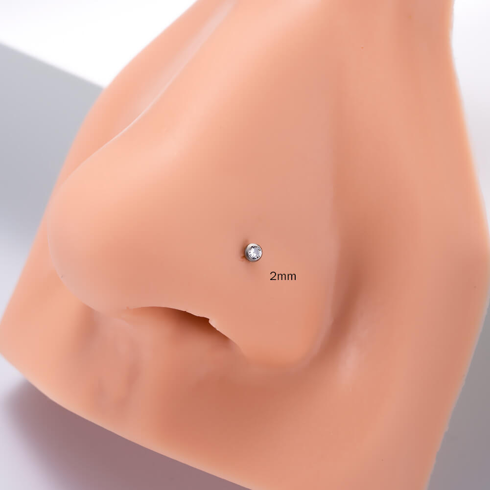 2mm small nose ring stud