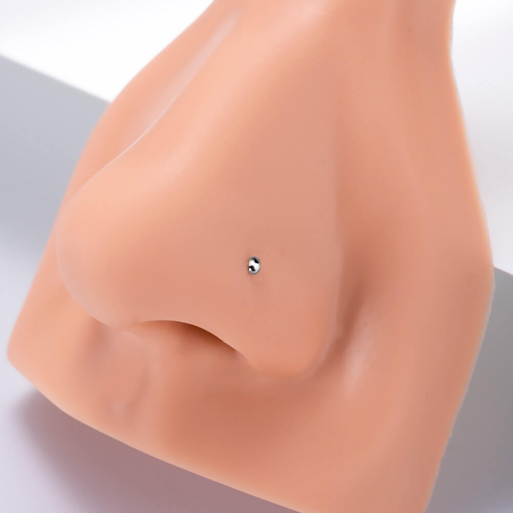 2 pernos de nariz en forma de L de titanio de 18 G/20 G.