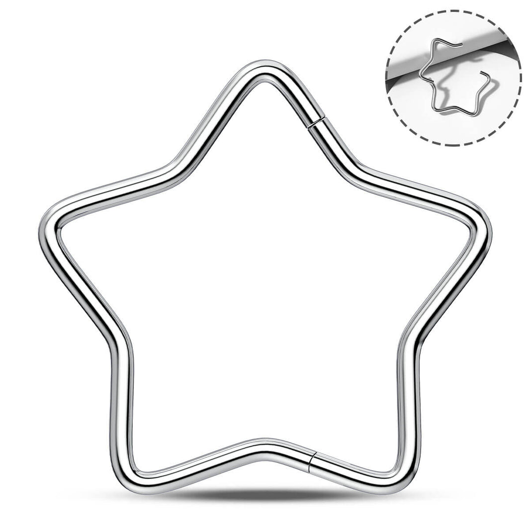 SLUYNZ Orecchini A Cerchio In Argento 925 Con Ciondolo Stella CZ - Gioielli Ipoallergenici Per Donne, Regalo Perfetto Per La Festa Della Mamma