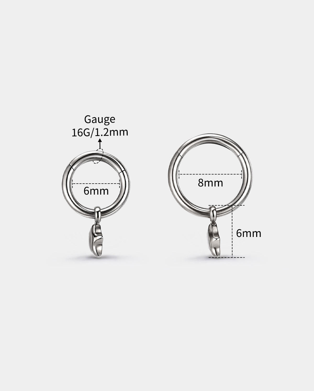 16g Star Charm Helix Hoop 