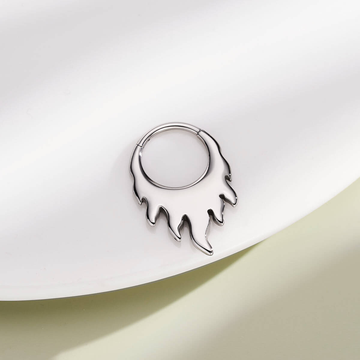 Flame Hinged Segment Titanium Septum Ring