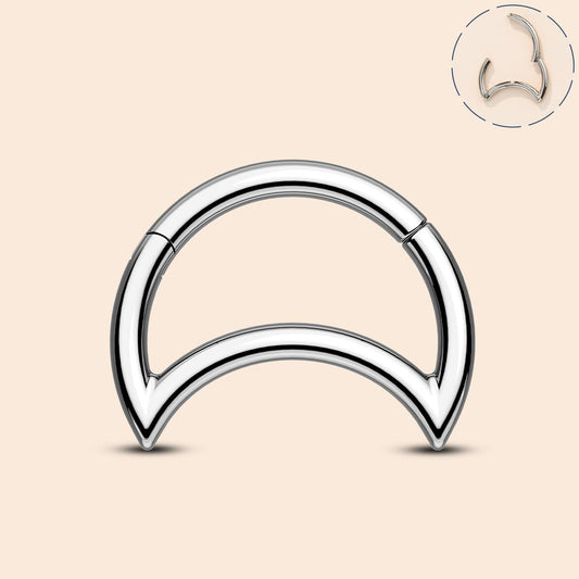 oufer crescent moon septum ring
