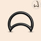 oufer black crescent moon septum ring