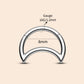 8mm crescent moon septum ring