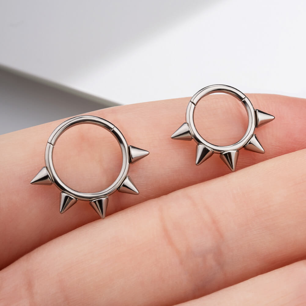 oufer body jewelry septum ring with spikes