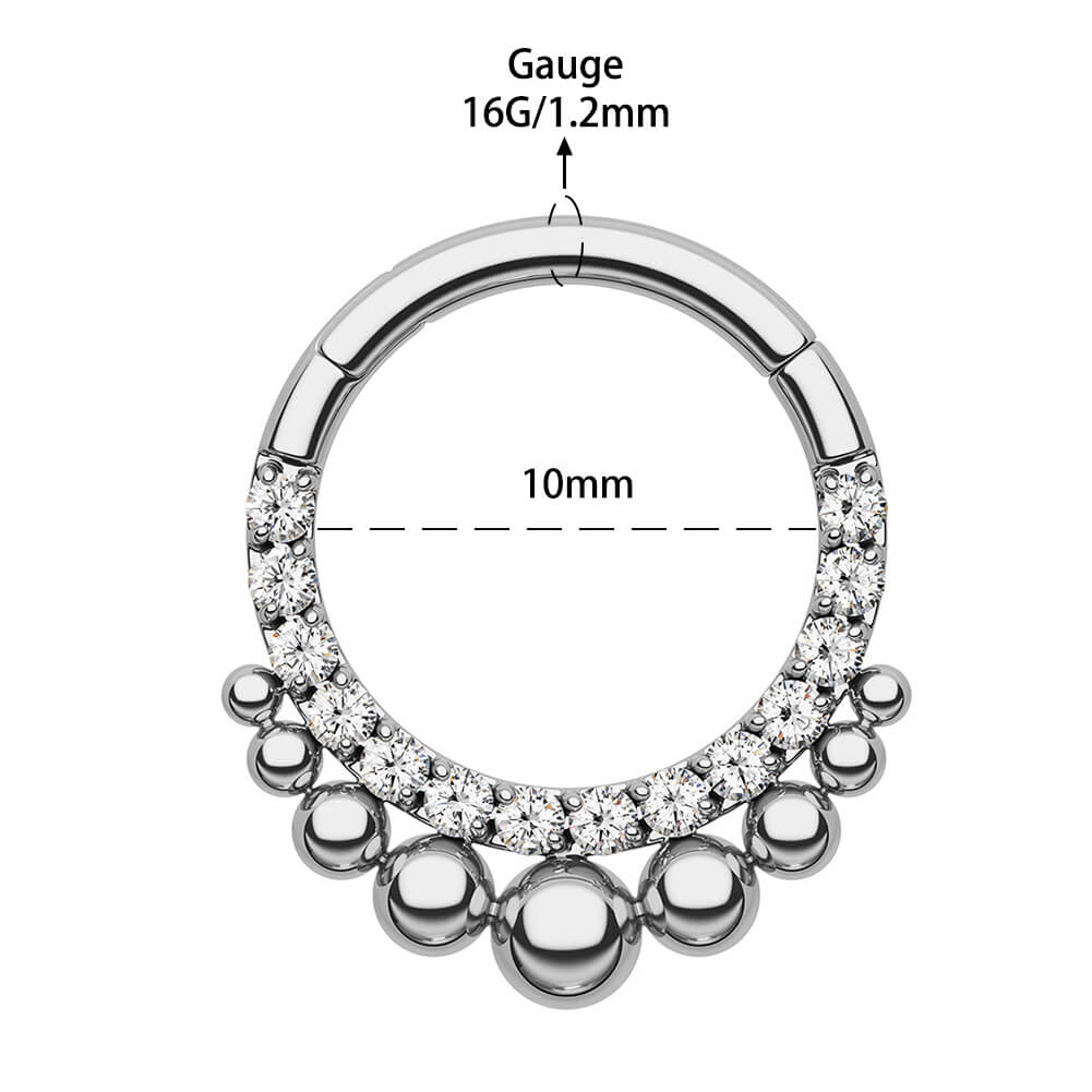 10mm titanium septum jewelry