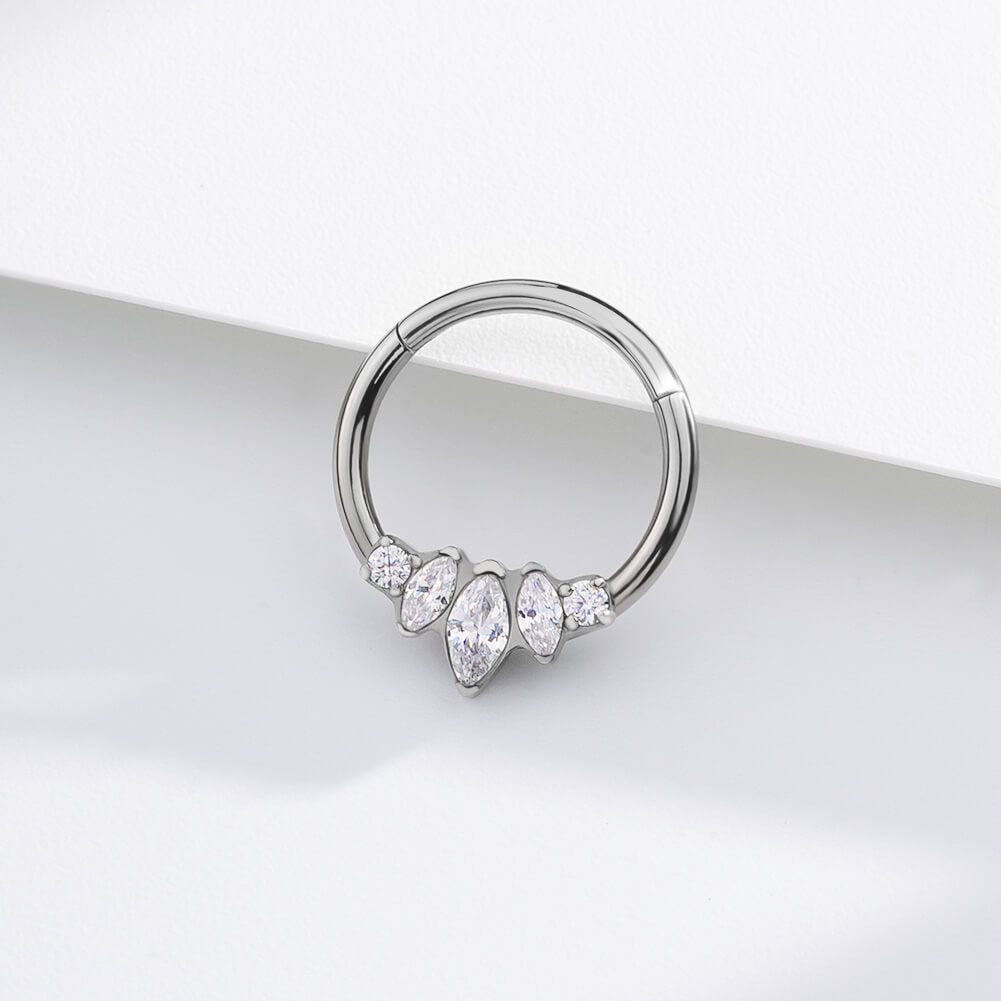 marquise titanium septum ring