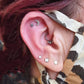 star labret earrings