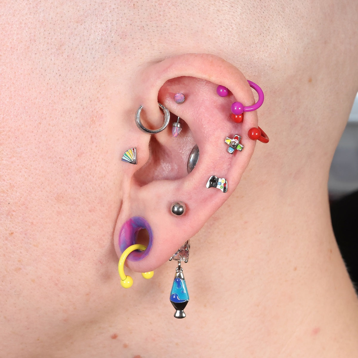 Oufer X Roly Arrow Keys Cartilage Labret Stud