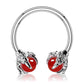 16G 3/8 ''Dragon Septum Ring Gem Circular Barbell Anillo