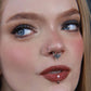 16G Titanium Flat Heart & Spike Eyebrow Rook Vertical Labret Ring