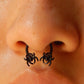 16G Two Spiders Ends Horseshoe Septum Ring