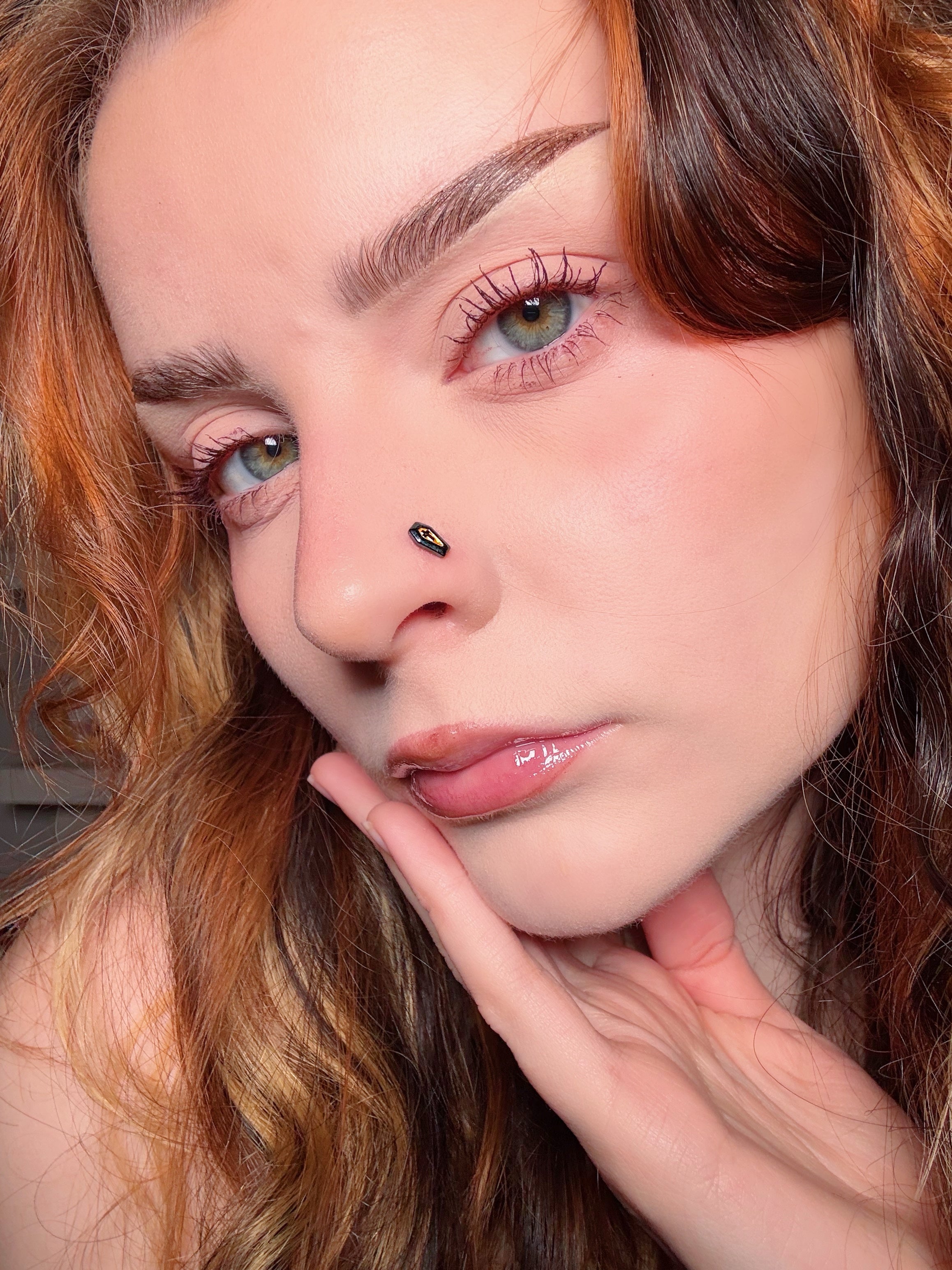 3PCS Moth/Coffin/Moon Nose Stud Set