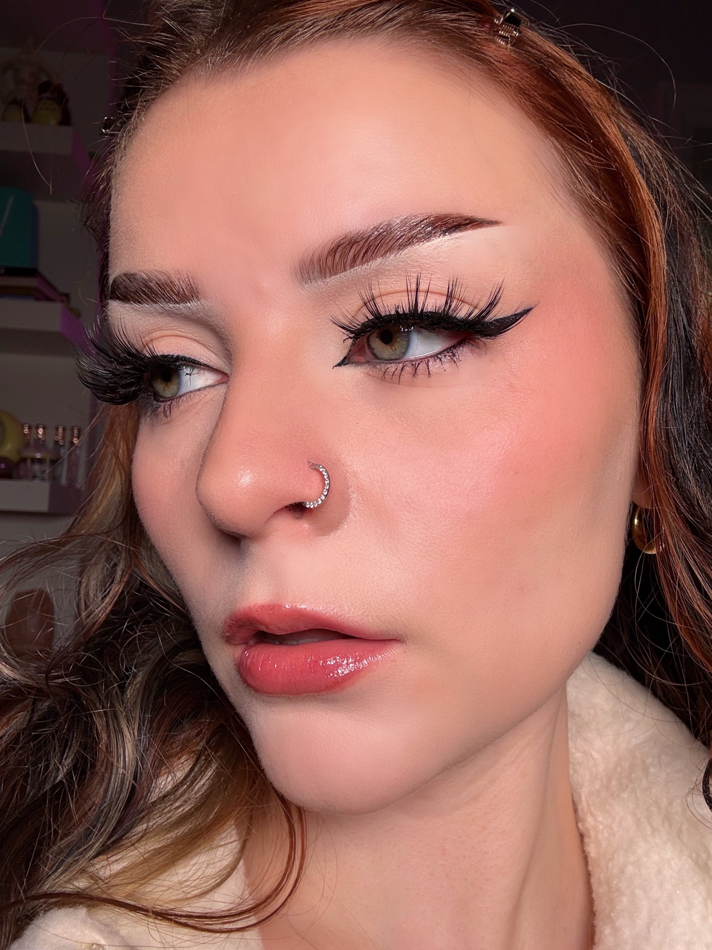 20G Front CZ Segment Nose Ring