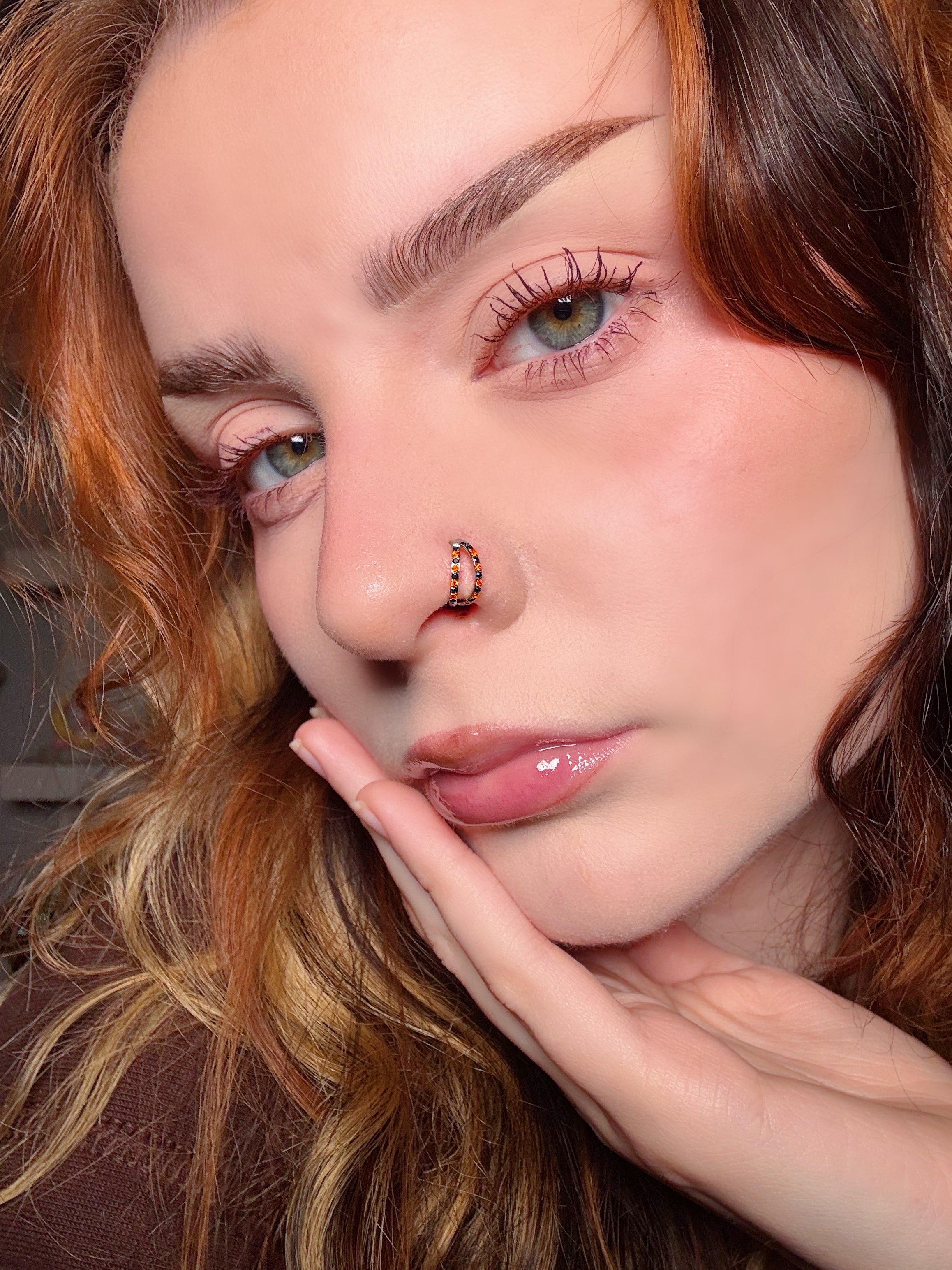 Halloween Double Hoop Nose Ring
