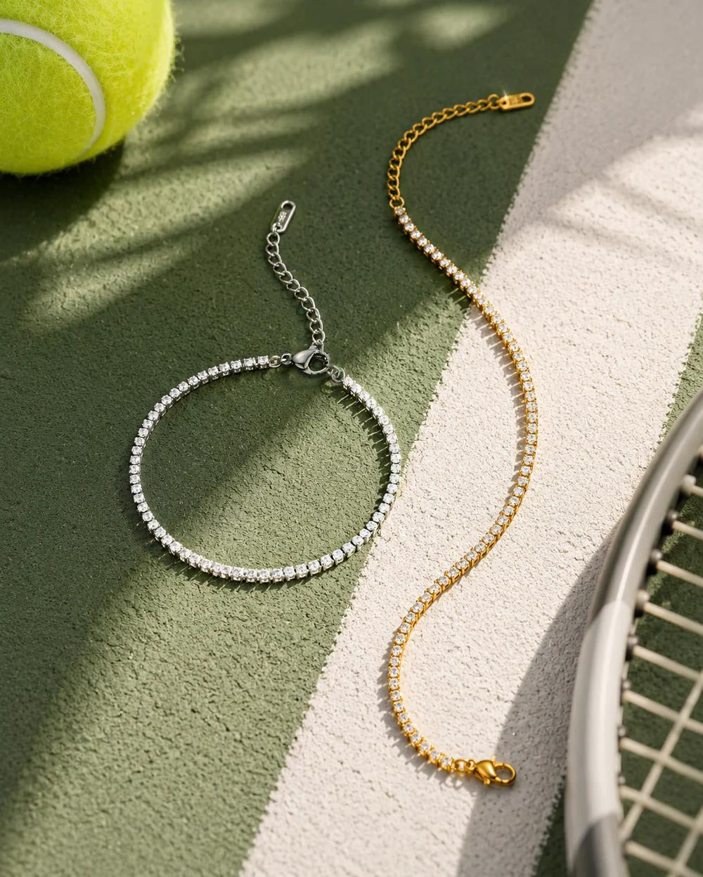 2mm Clear CZ 18K Plated Tennis Bracelet