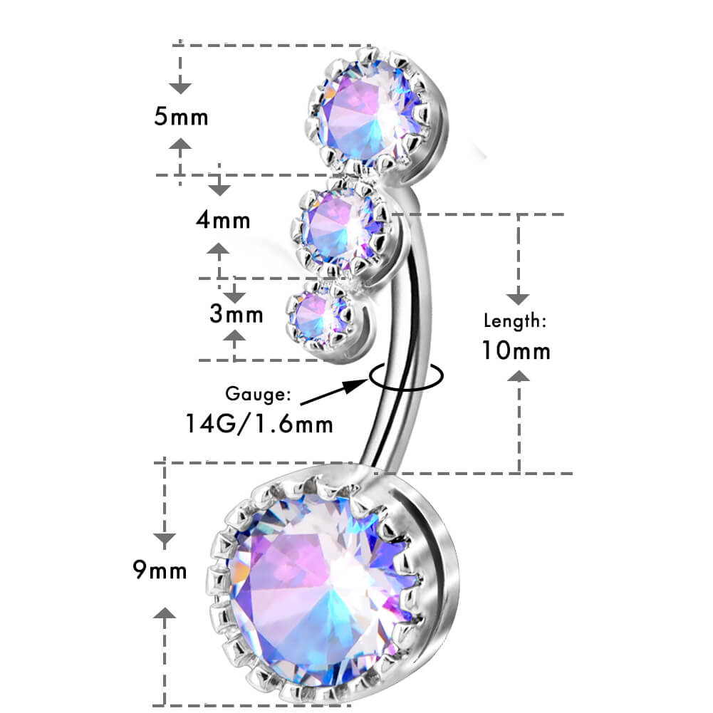10mm belly button rings - OUFER BODY JEWELRY 