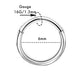 6mm white gold cartilage hoop