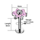 16G Clear CZ Flower Titanium Cartilage Labret Tragus - OUFER BODY JEWELRY 
