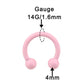 14g septum horseshoe - OUFER BODY JEWELRY 