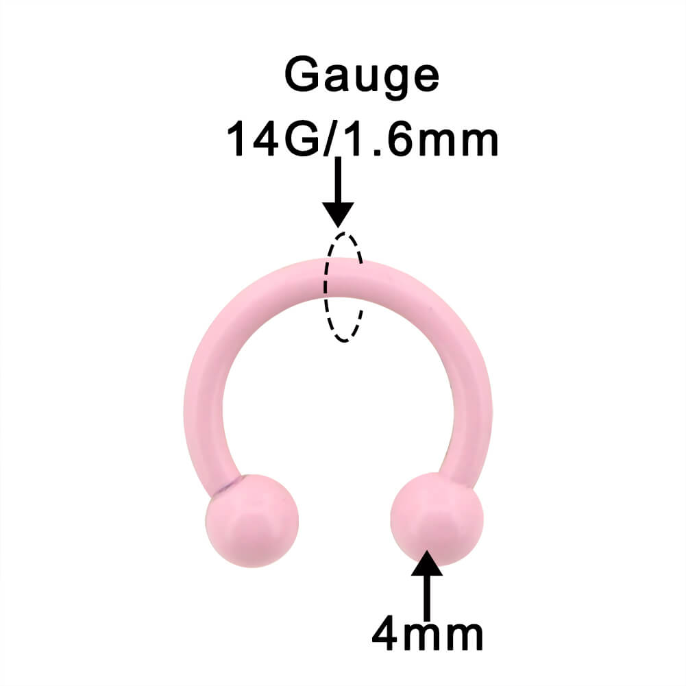 14g septum horseshoe - OUFER BODY JEWELRY 